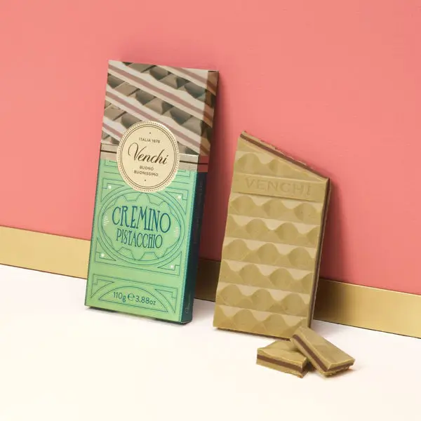 Extra jemný mliečny pistáciový nugát - Cremino Pistachio, 110 g