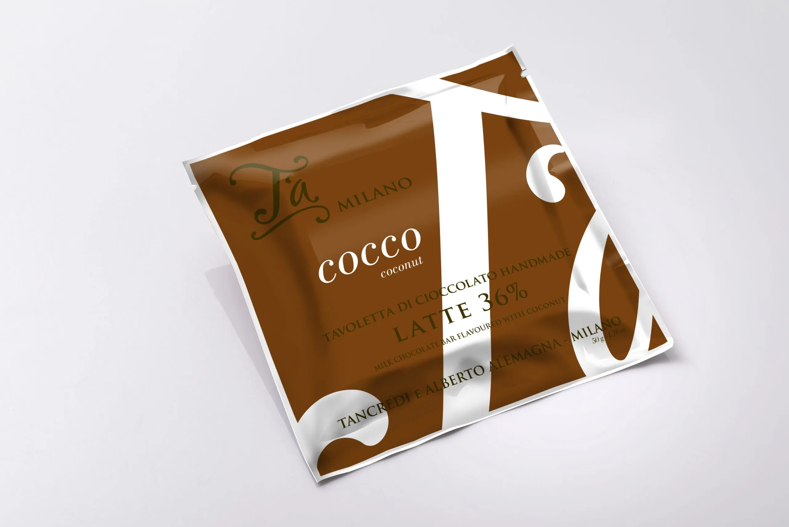 Mliečna čokoláda (36 %) s kokosom, 50 g 