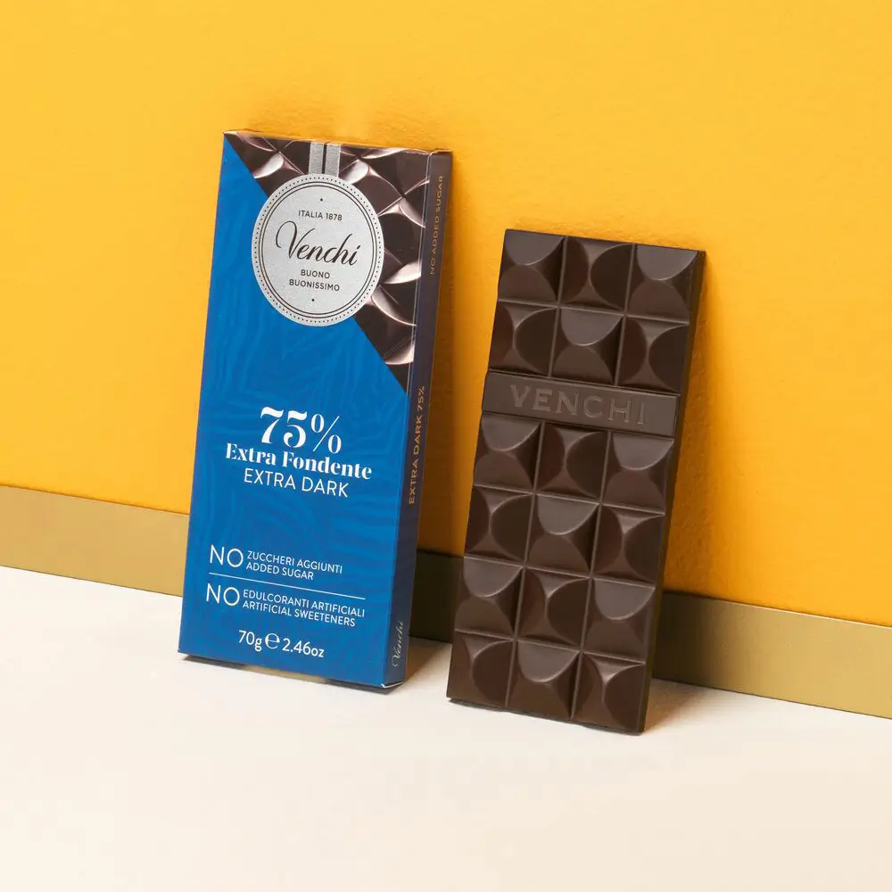Extra horká 75 % čokoláda BEZ CUKRU, 70 g