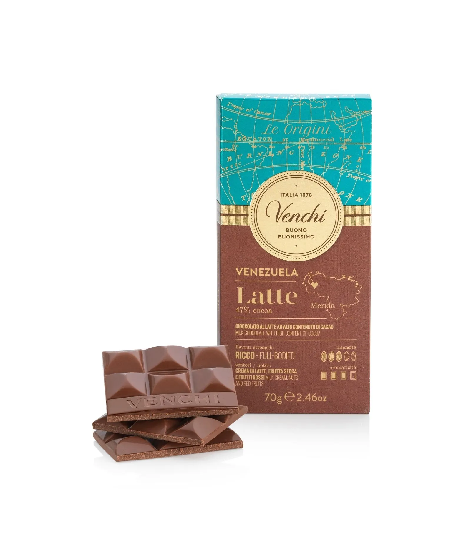 Extra jemná mliečna čokoláda 47 % z Venezuely, 70 g 