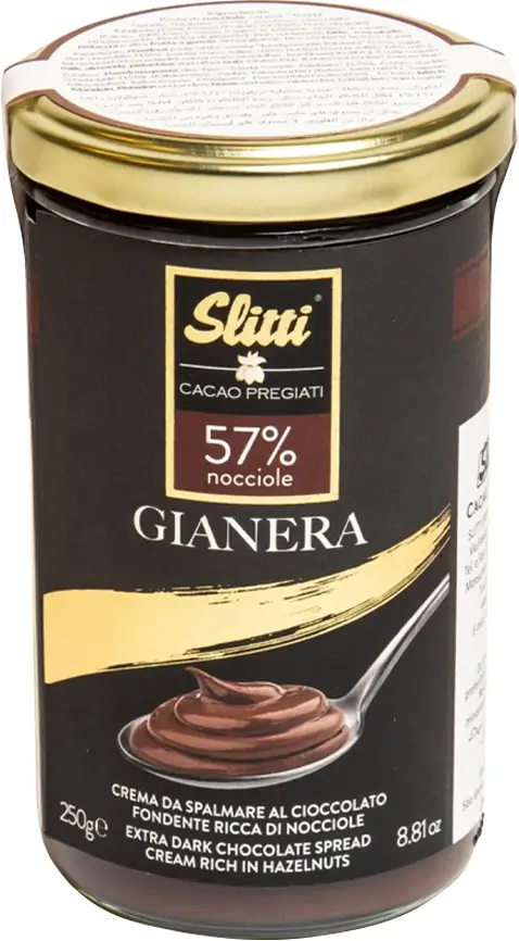 Lieskovcov&aacute; 57 % čokol&aacute;dov&aacute; n&aacute;tierka  Gianera, 250 g