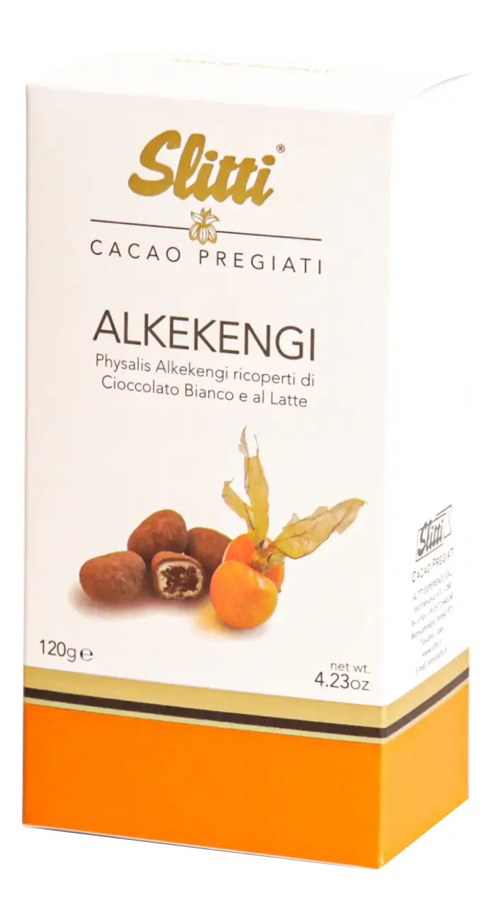 Čere&scaron;ňa physalis v bielej a mliečnej čokol&aacute;de - Alkekengi, 120 g