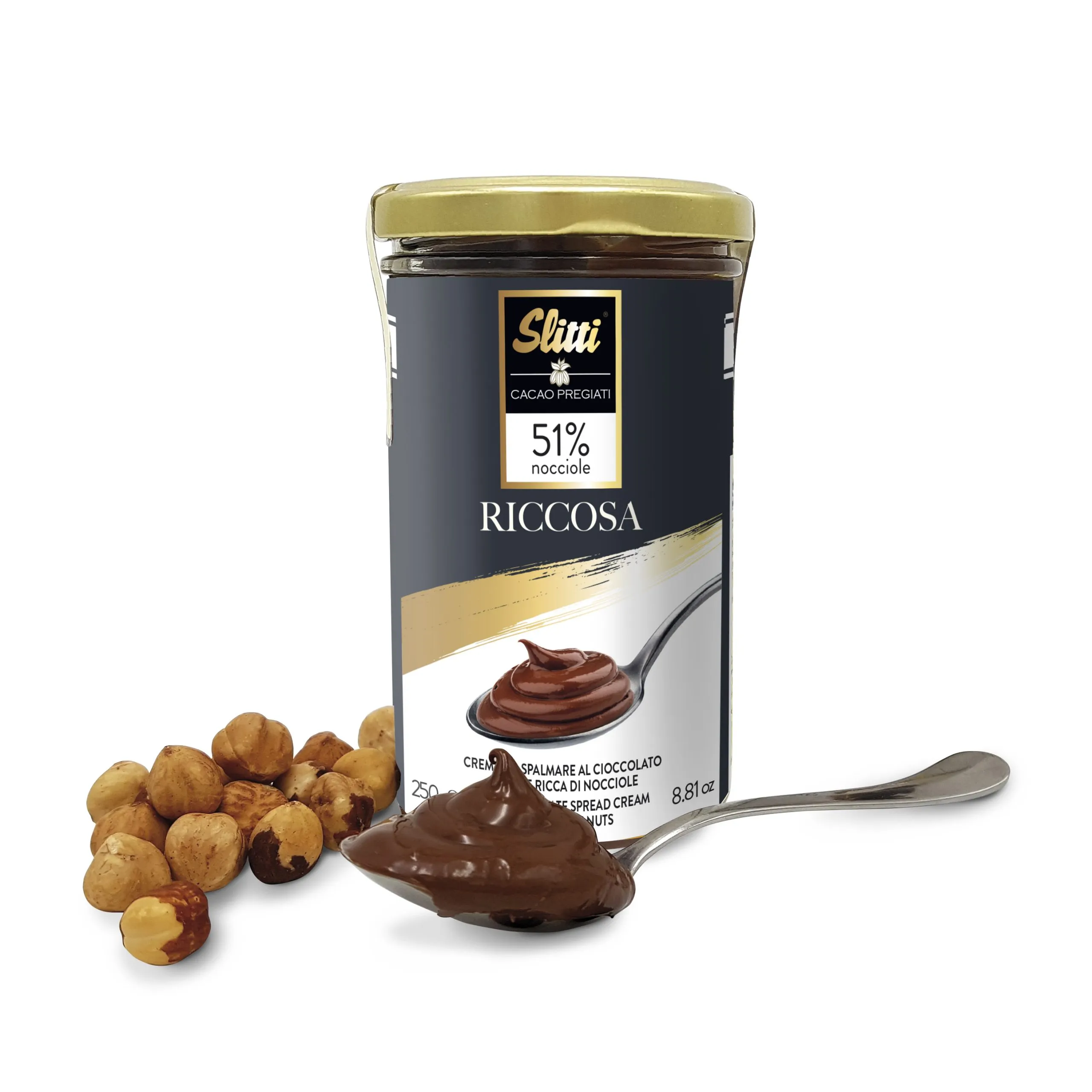 Lieskovcový kakaový krém Riccosa, 250 g 