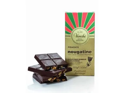 Extra horká čokoláda s karamelizovanými lieskovcami - Nougatine, 100 g 